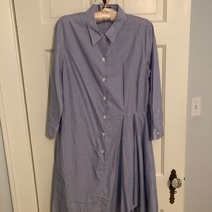 Theory Blue Striped Dress